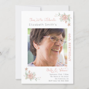 Convites Feminine Floral Birthday