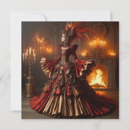 Convites Fênix Fire Queen Steampunk Victorunk Industrial