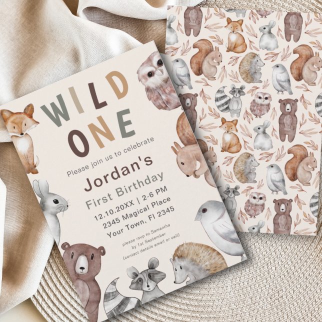 Convites Fera Animais da Floresta !º Aniversário (Criador carregado)