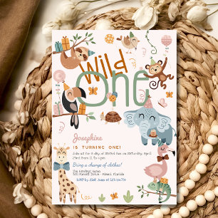 Convites Fera festa de aniversário infantil safari