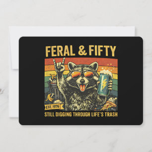 Convites Feral e Cinquenta Aniversário de 50 anos Sarcástic