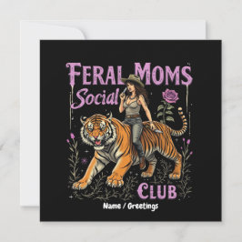Convites Feral Mamãe Social Club | Presente Gráfico de Tend