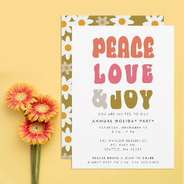 Convites Feriado Colorido de Joy Joy Groovy Peace Love