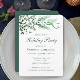 Convites Feriado corporativo de pinheiro desenhado em mão ú