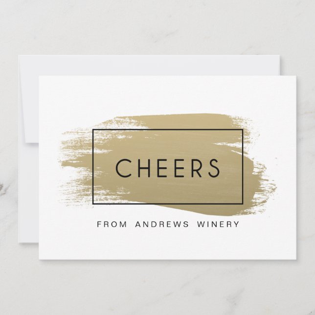 Convites Feriado corporativo pintado Dourado (Frente)