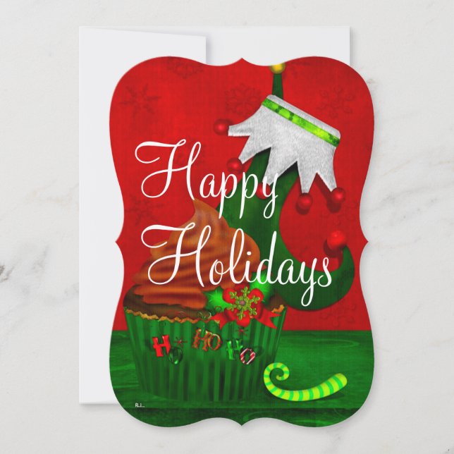 Convites Feriado Cupcake Whimsey PARTIDO Cupcake PERSONALIZ (Frente)