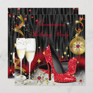 Convites Feriado de Champagne, Red High Heels