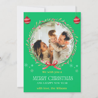 Convites Feriado de Colagem de Fotos Floral da Watercolor N