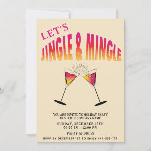 Convites Feriado de coquetel Jingle e Mingle