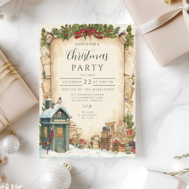Convites Feriado de inverno da Caixa Postal Vermelha (Criador carregado)