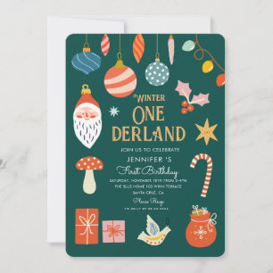 Convites Feriado de inverno em Onederland Primeiro Aniversá