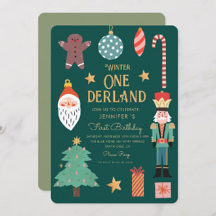 Convites Feriado de inverno em Onederland Primeiro Aniversá