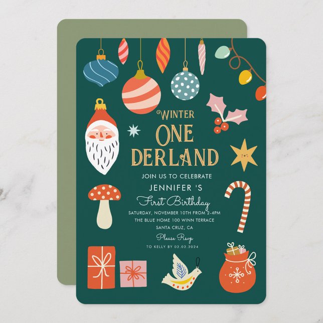 Convites Feriado de inverno em Onederland Primeiro Aniversá (Criador carregado)