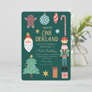 Convites Feriado de inverno em Onederland Primeiro Aniversá