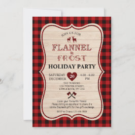 Convites Feriado de Natal de Lumberjack Flannel e Frost