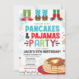 Convites Feriado de Natal de Pancake e Pijamas