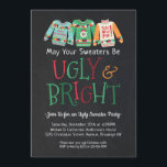Convites Feriado de Natal do Chalkboard Ugly Bright<br><div class="desc">Convite para Festa de Férias de Natal do Chalkboard Ugly Bright</div>