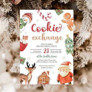 Convites Feriado de Natal do Cookie Exchange Baking Party
