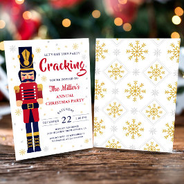 Convites Feriado de Natal do Red Dourado Nutcracker