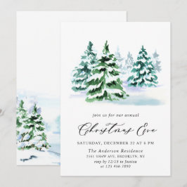 Convites Feriado de Natal Eve da Árvore de Pinheiros com Aq