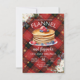 Convites Feriado de Natal Flannel e Flapjacks Brunch