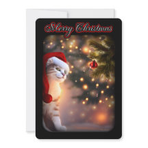 Feriado de Natal Gato Neve de Árvore de Natal