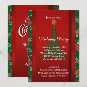 Convites Feriado de pão de árvore de Natal