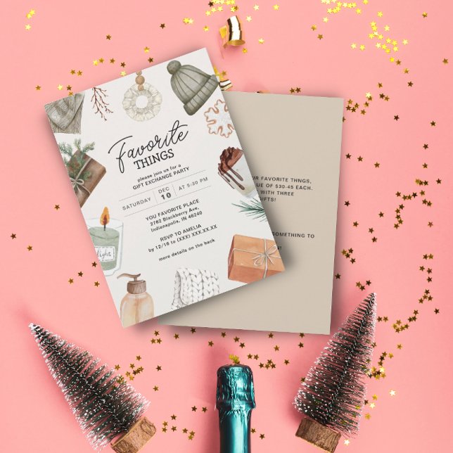 Convites Feriado de Troca de Presentes Favoritos (Criador carregado)