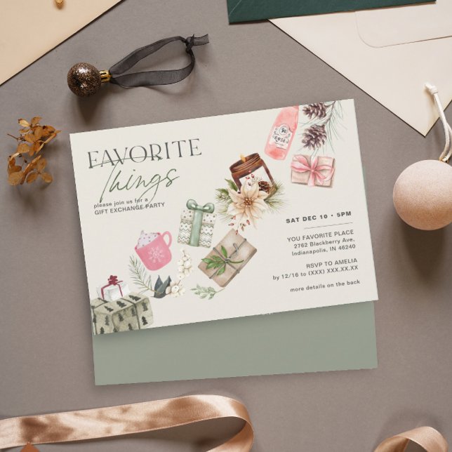 Convites Feriado de Troca de Presentes Favoritos (Criador carregado)