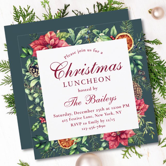 Convites Feriado de Watercolor no Natal (Criador carregado)