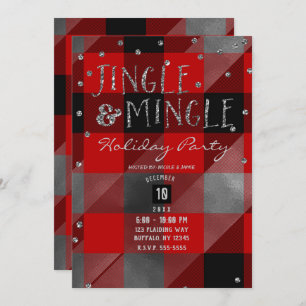 Convites Feriado de Xadrez de Búfalo Vermelha e Búfalo