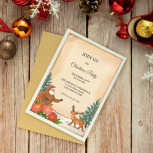 Convites Feriado Desenhado à Mão do natal vintage