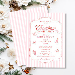 Convites Feriado do Janto de Natal Corporativo Elegante