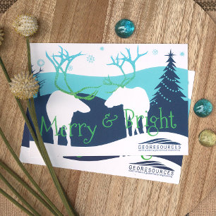 Convites Feriado do logotipo da empresa Rustic Blue, White