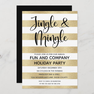 Convites Feriado Dourado em Jingle corporativo e Mingle em