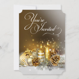 Convites Feriado Elegante do Partido de Natal das Velas Dou