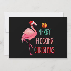 Convites Feriado Flamingo Engraçado pela feliz de Natal