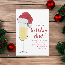 Convites Feriado Natal, Cheer Cocktail Party Champagne
