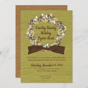 Convites Feriado, Oyster Roast Wreath Invite