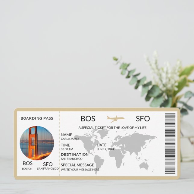 Convites Feriado/Revenda de Percurso de Embarque (Em pé/Frente)