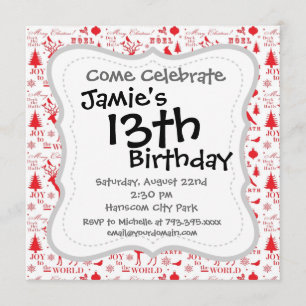 Convites Feriado rústico dos pássaros das árvores da ren