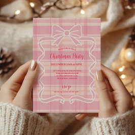 Convites Feriado Whimsical Retro-Pink Xadrez