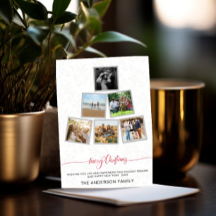 Convites Feriados de Foto de Colagem de Natal Moderno da Te