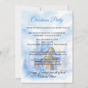 Convites Férias Corporativas Rustic Winter Cozy Party