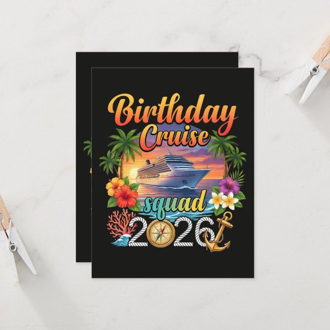Convites Férias de Aniversário de Cruzeiro (Frente/Verso In Situ)