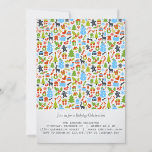 Convites Férias de Elementos de Natal/Convites de Festa de 