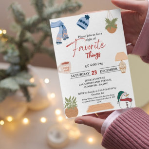 Convites Férias de Natal Coisas favoritas festivas favorita