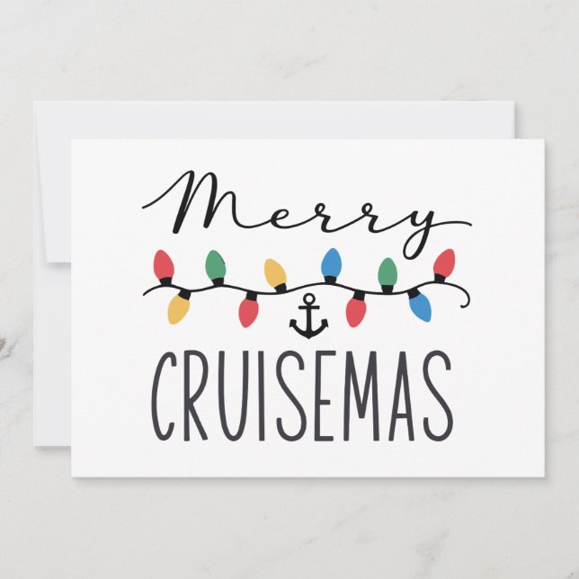 Convites Férias de Natal em Cruzeiro Familiar Feliz  (Frente)