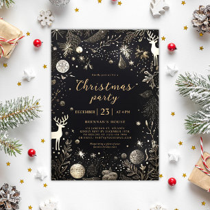 Convites Férias Festivas do Partido Natal Elegante Moderno