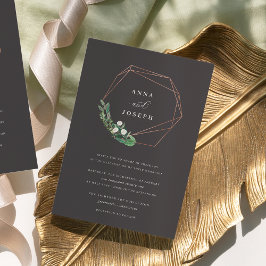 Convites Ferida Geométrica do Estufa | Casamento Botânico